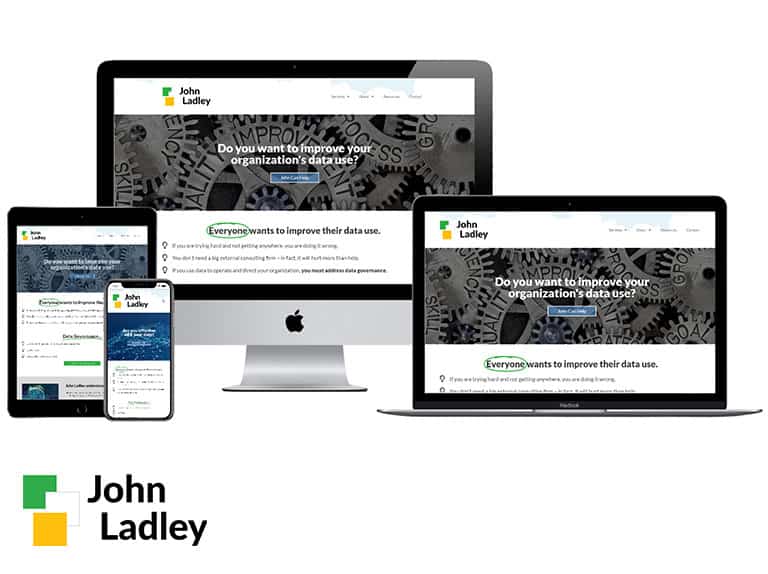johnladley.com shown on various screens